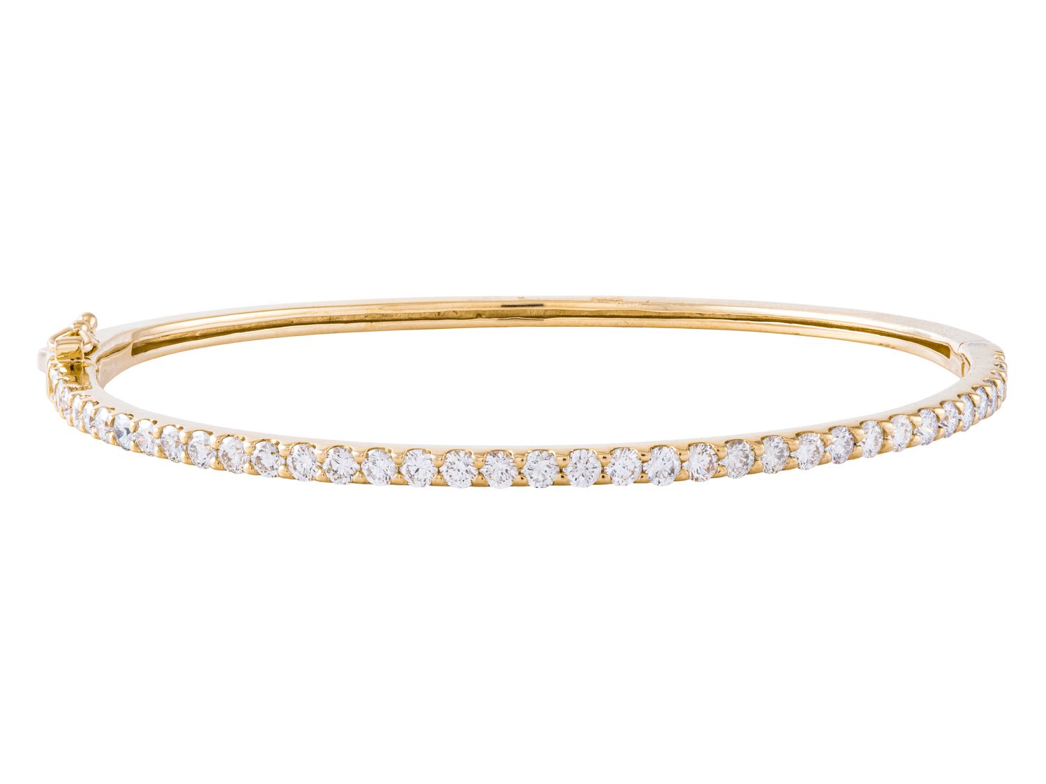 Diamond Bangle - 14 KT Yellow Gold