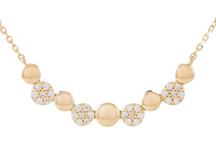 Diamond Necklace - 14 KT Yellow Gold