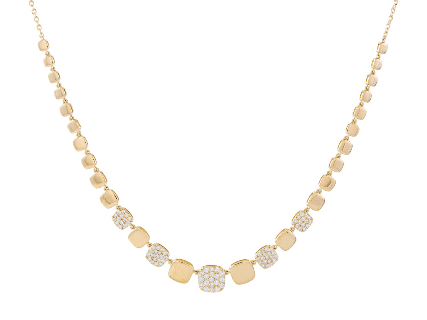Diamond Necklace - 14 KT Yellow Gold