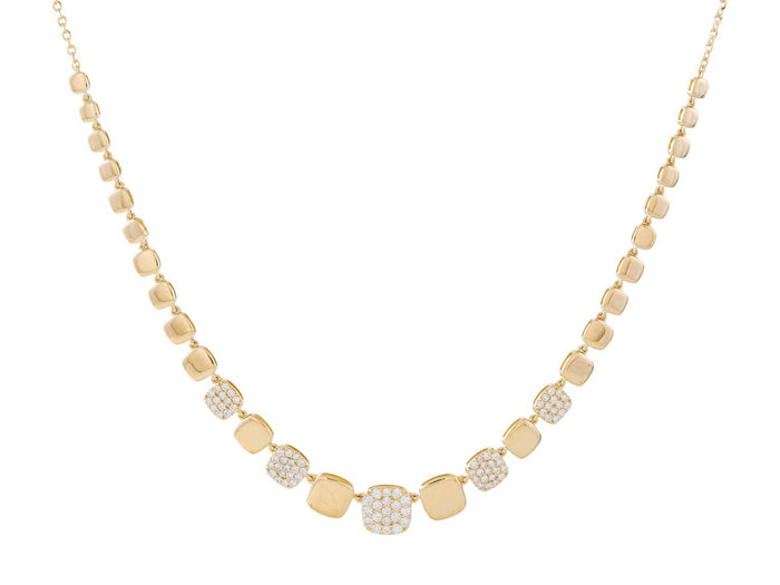 Diamond Necklace - 14 KT Yellow Gold