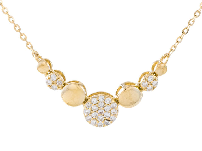 Diamond Necklace - 14 KT Yellow Gold