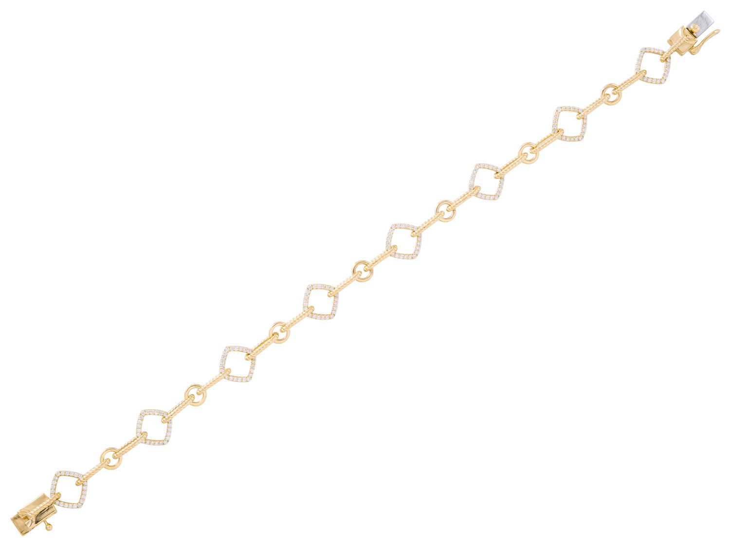 Diamond Bracelet - 14 KT Yellow Gold