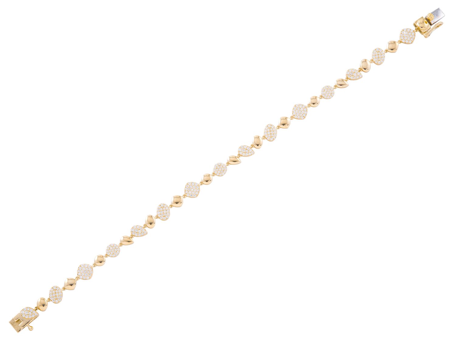 Diamond Bracelet - 14 KT Yellow Gold