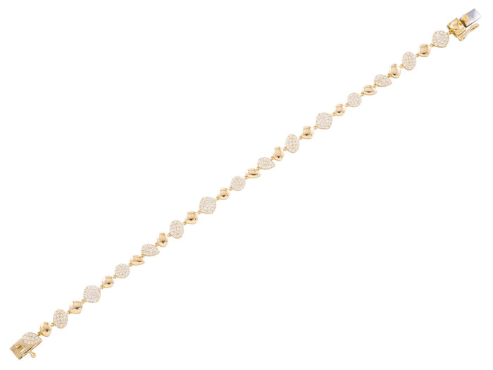 Diamond Bracelet - 14 KT Yellow Gold