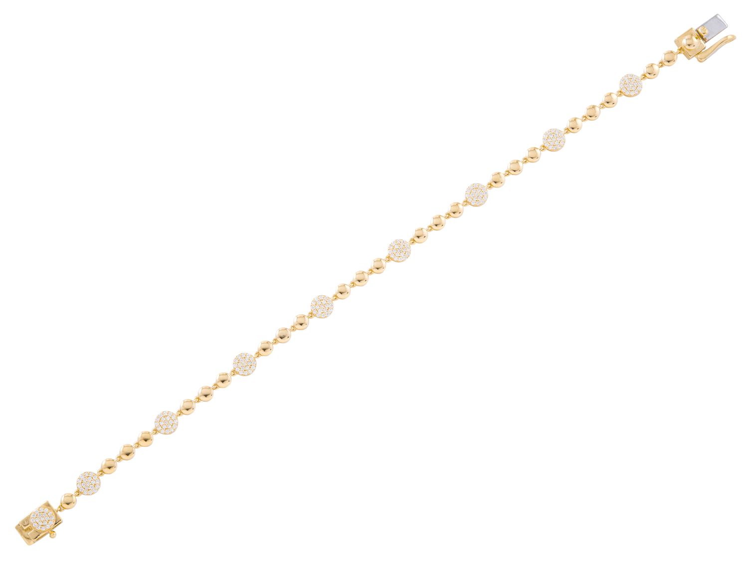 Diamond Bracelet - 14 KT Yellow Gold