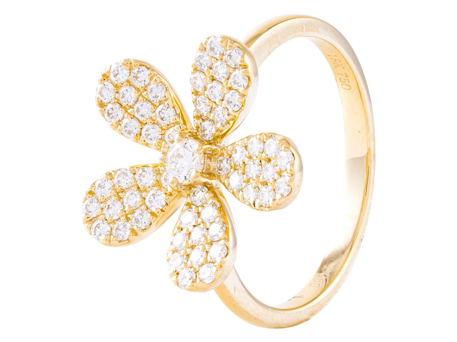 Diamond Ring - 18 KT Yellow Gold