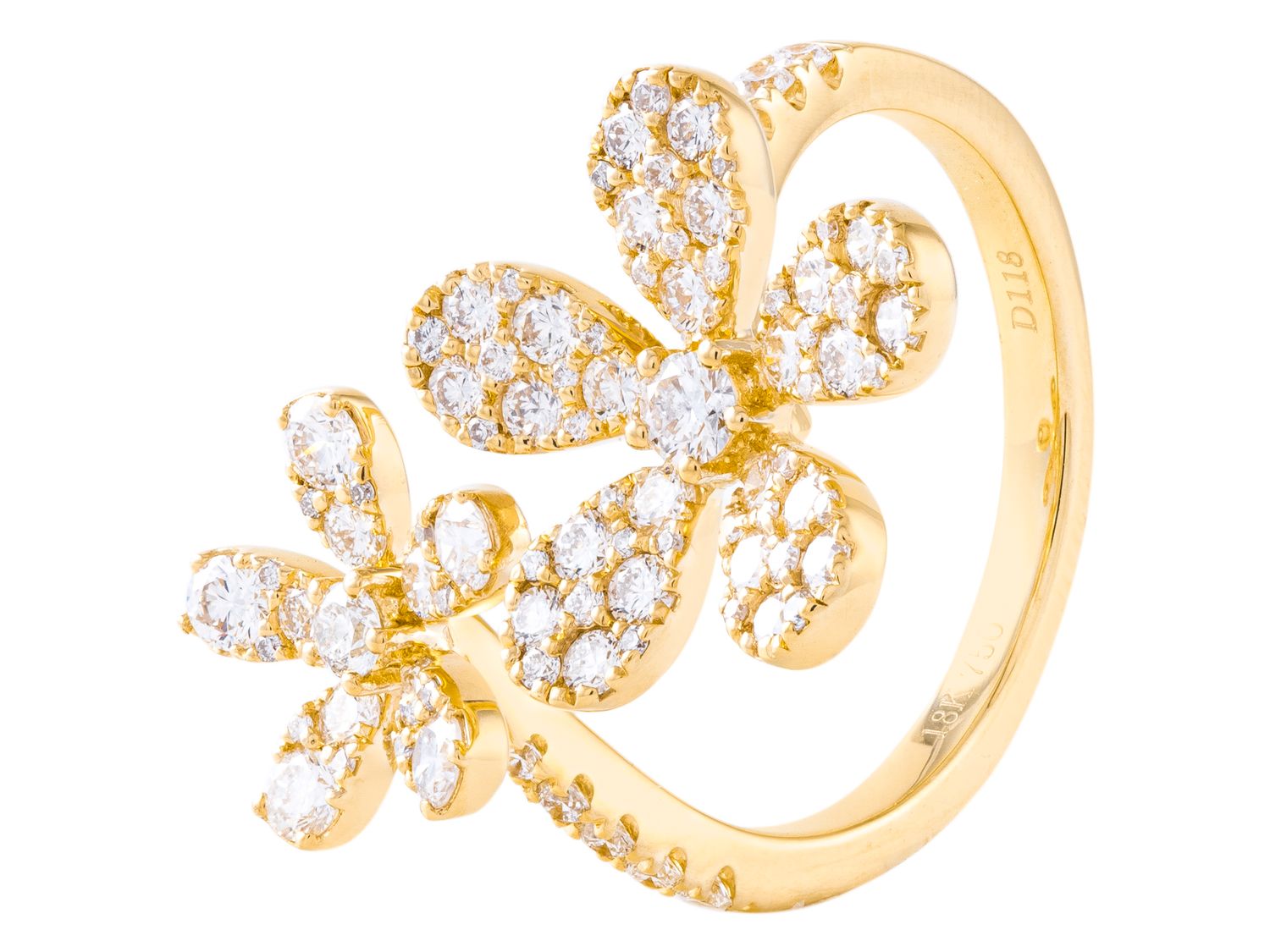 Diamond Ring - 18 KT Yellow Gold