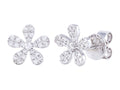 Diamond Earrings - 18 KT White Gold