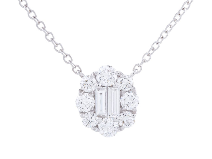 Diamond Necklace - 18 KT White Gold