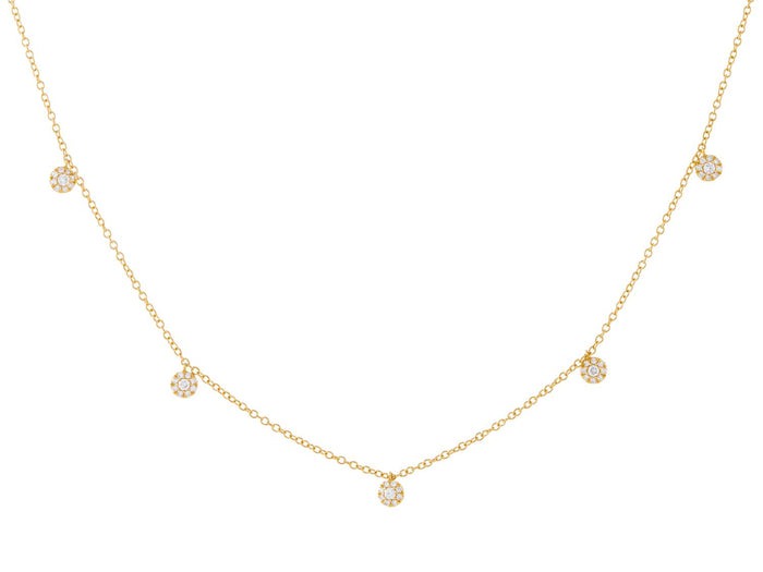 Diamond Necklace - 18 KT Yellow Gold
