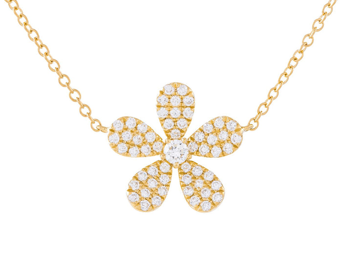 Diamond Necklace - 18 KT Yellow Gold