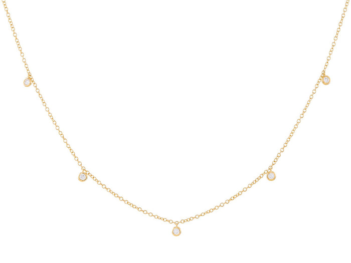 Diamond Necklace - 18 KT Yellow Gold