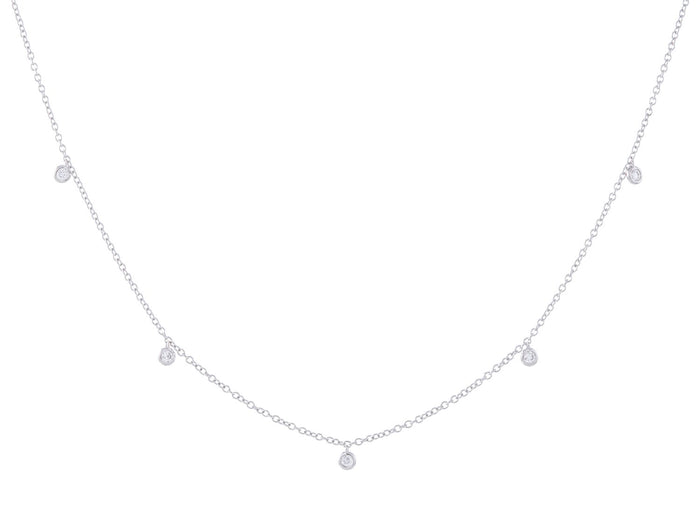 Diamond Necklace - 18 KT White Gold