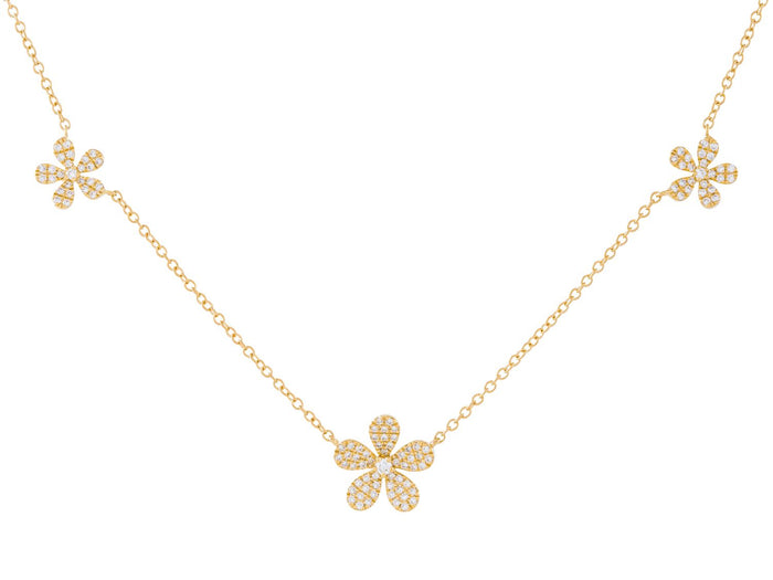 Diamond Necklace - 18 KT Yellow Gold