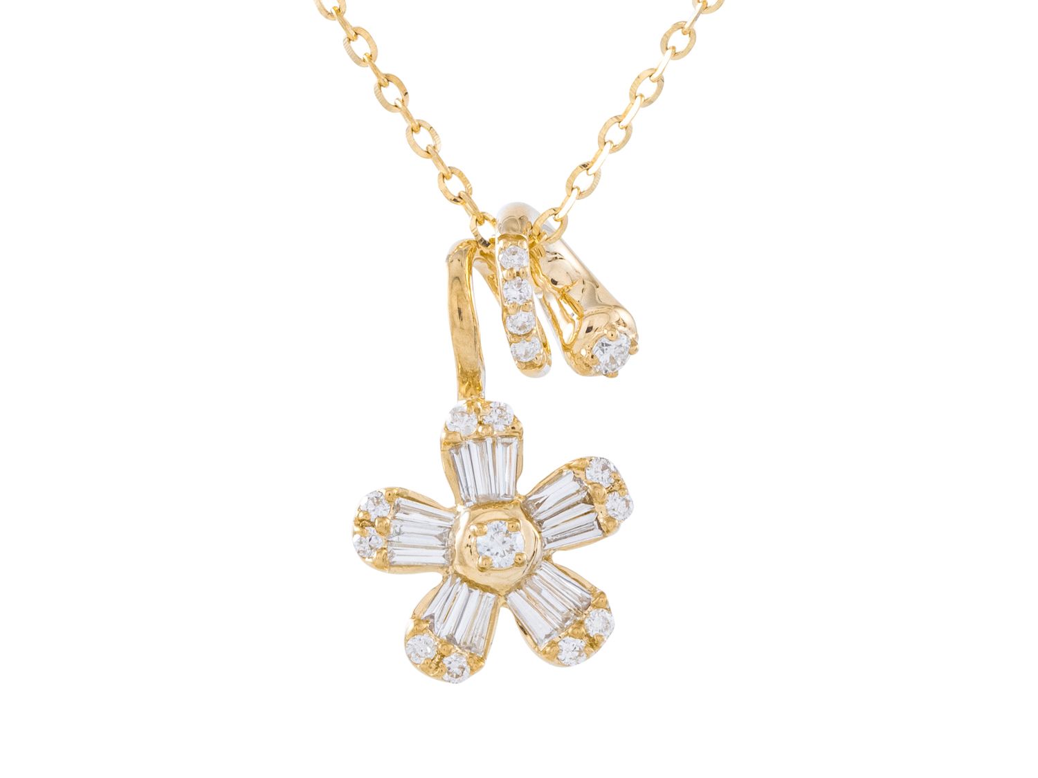 Diamond Necklace - 14 KT Yellow Gold