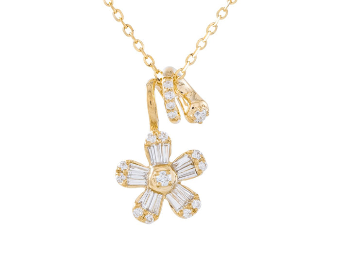 Diamond Necklace - 14 KT Yellow Gold