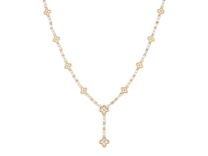 Diamond Necklace - 14 KT Yellow Gold