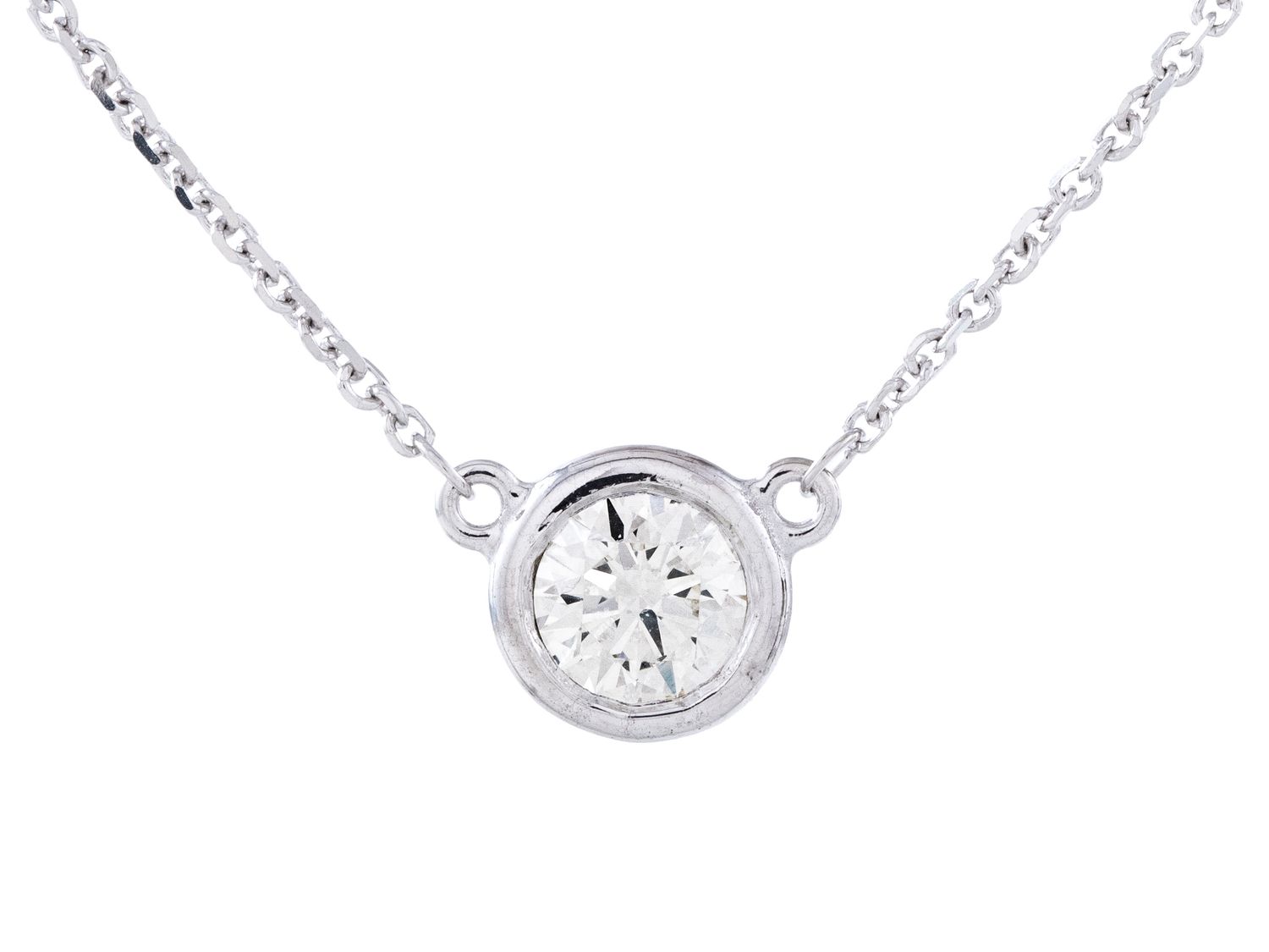 Diamond Necklace - 14 KT White Gold