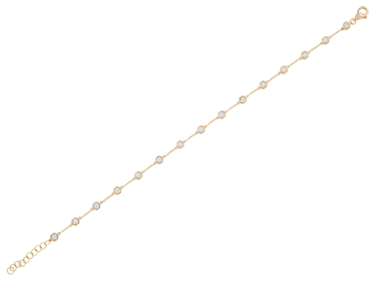 Diamond Bracelet - 14 KT Yellow Gold