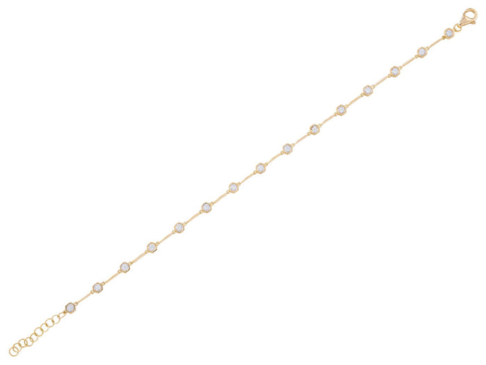 Diamond Bracelet - 14 KT Yellow Gold