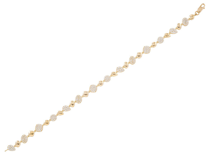 Diamond Bracelet - 14 KT Yellow Gold