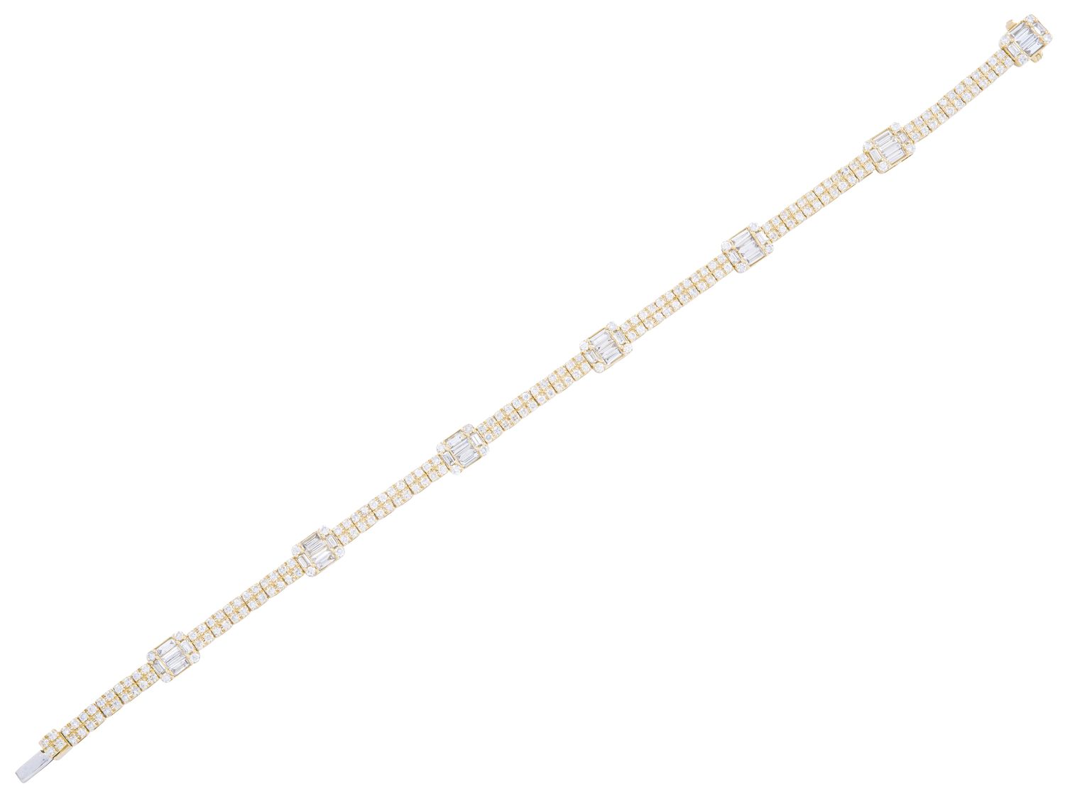 Diamond Bracelet - 14 KT Yellow Gold