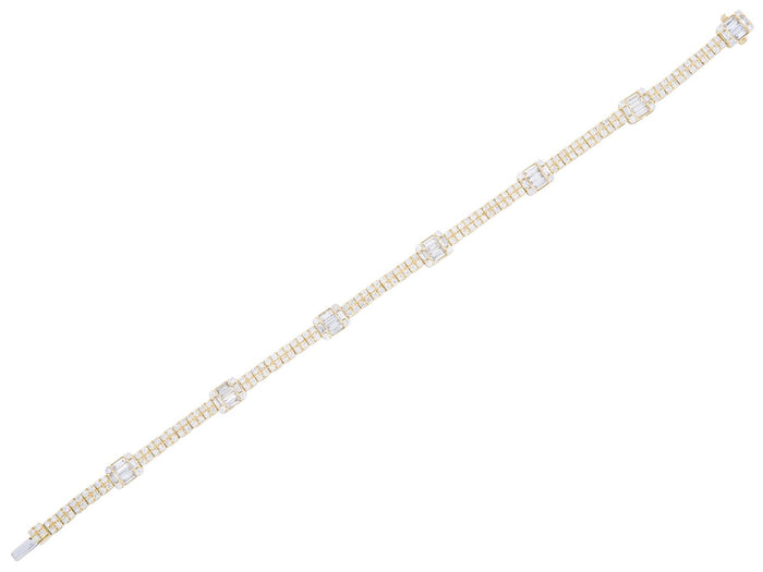 Diamond Bracelet - 14 KT Yellow Gold