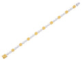 Diamond Bracelet - 18 KT White and Yellow Gold