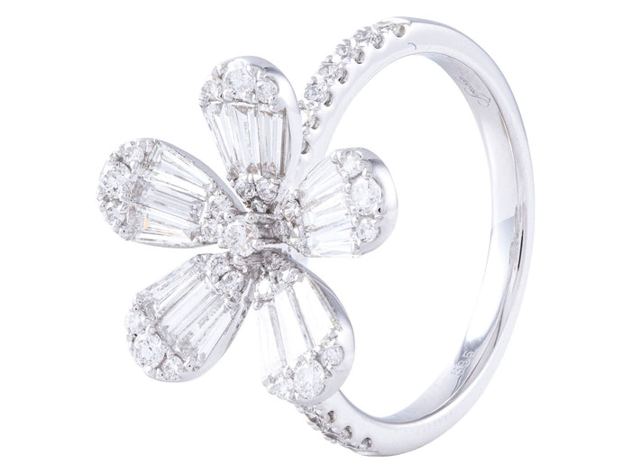 Diamond Ring - 14 KT White Gold