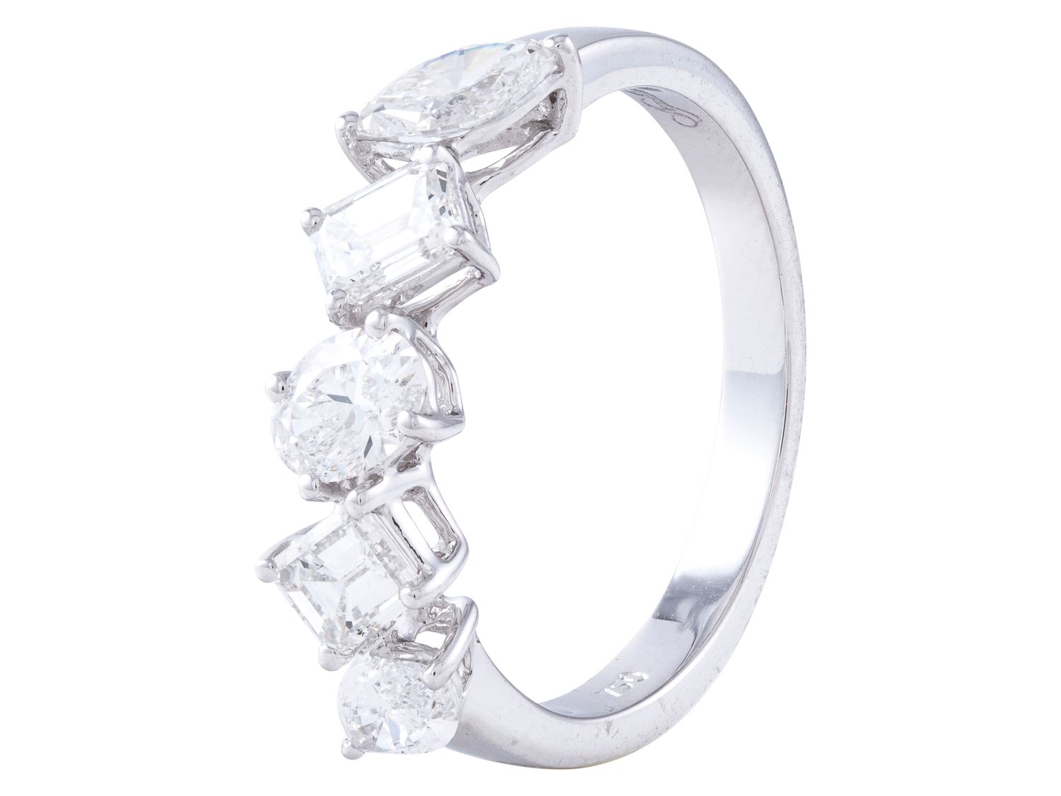 Diamond Band - 18 KT White Gold