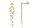 Diamond Earrings - 14 KT Yellow Gold