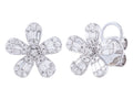 Diamond Earrings - 18 KT White Gold