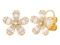 Diamond Earrings - 18 KT Yellow Gold