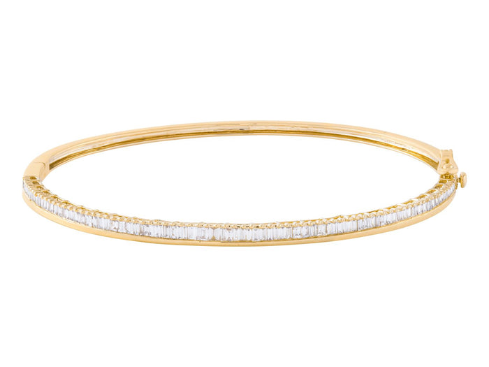 Diamond Bangle - 14 KT Yellow Gold