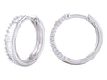 Diamond Hoop Earrings - 14 KT White Gold