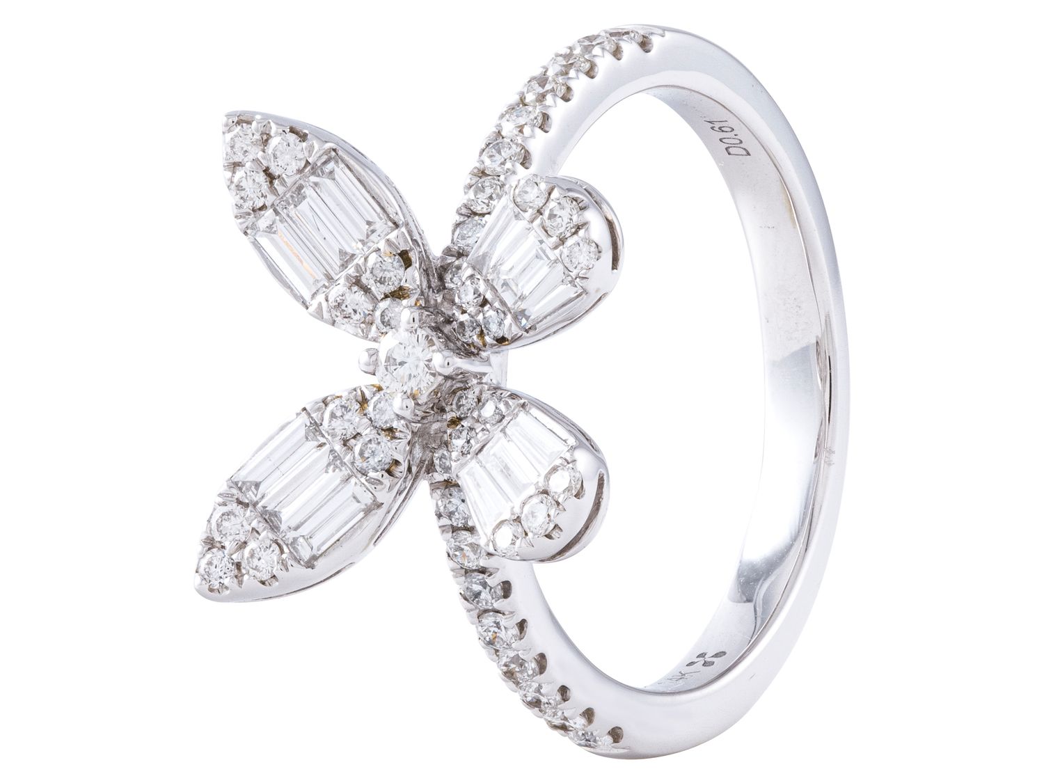 Diamond Ring - 14 KT White Gold