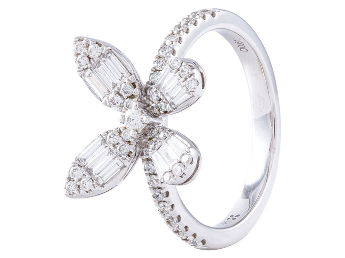 Diamond Ring - 14 KT White Gold