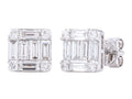 Diamond Earrings - 14 KT White Gold