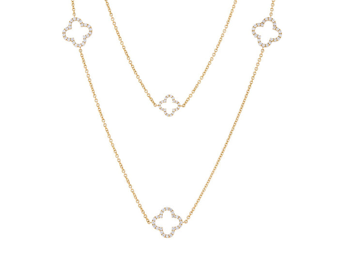 Diamond Necklace - 14 KT Yellow Gold