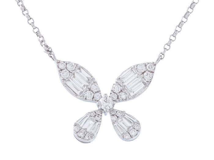 Diamond Necklace - 14 KT White Gold