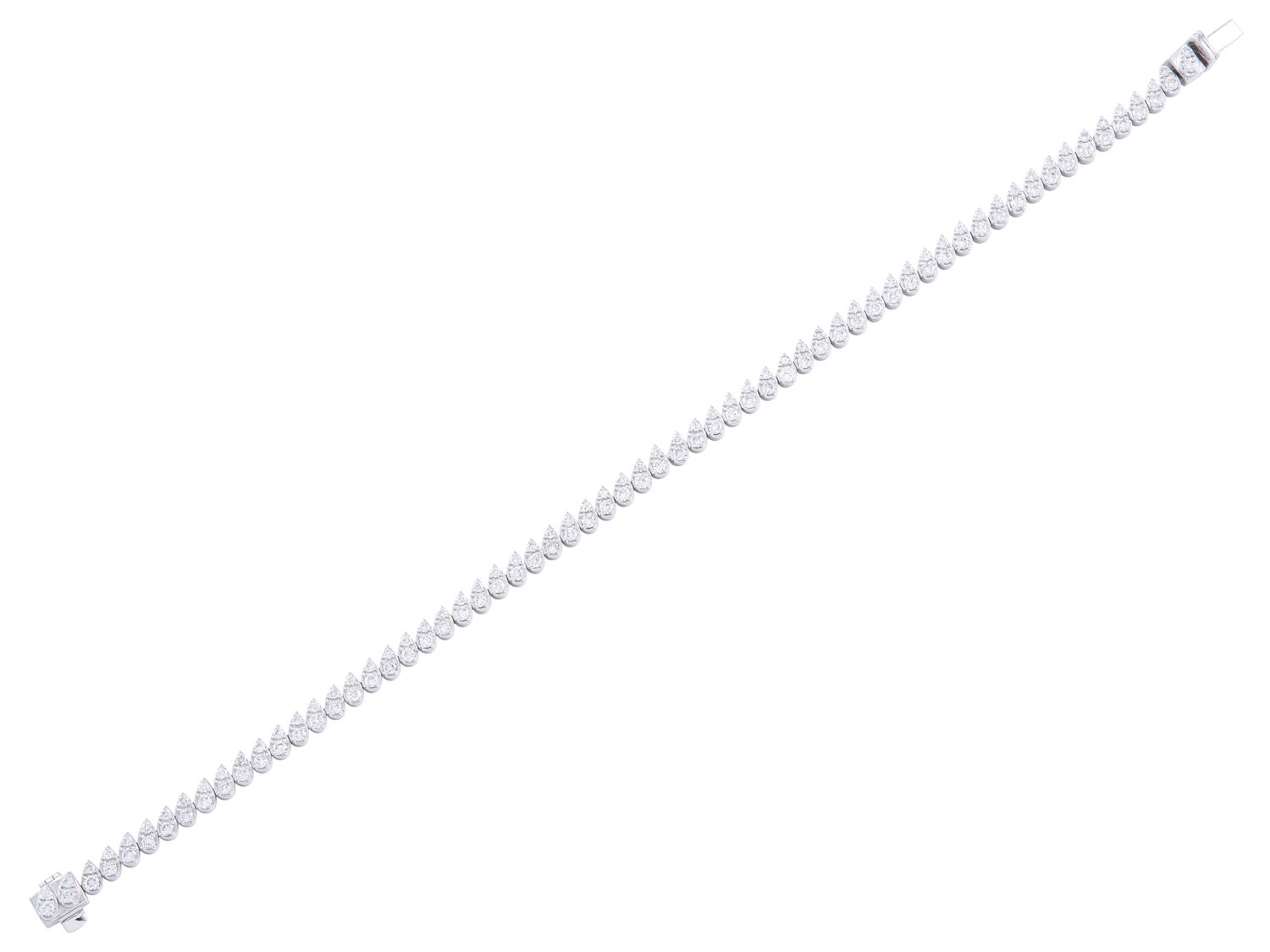 Diamond Bracelet - 14 KT White Gold