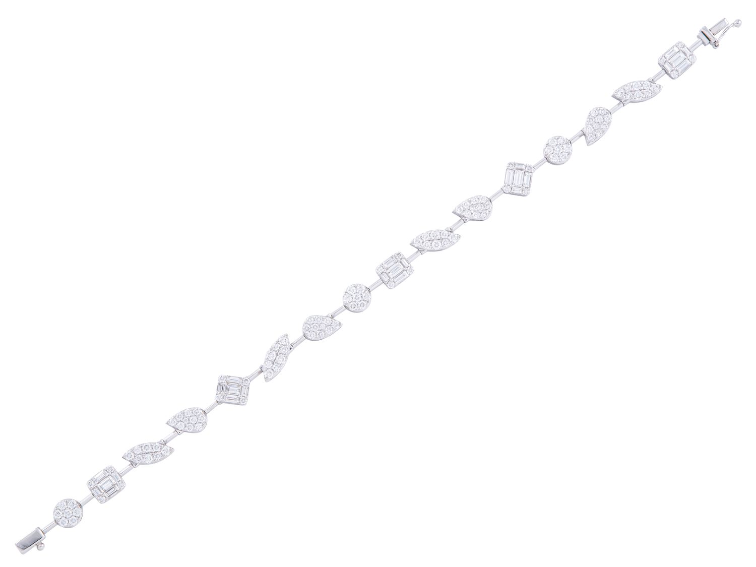 Diamond Bracelet - 18 KT White Gold