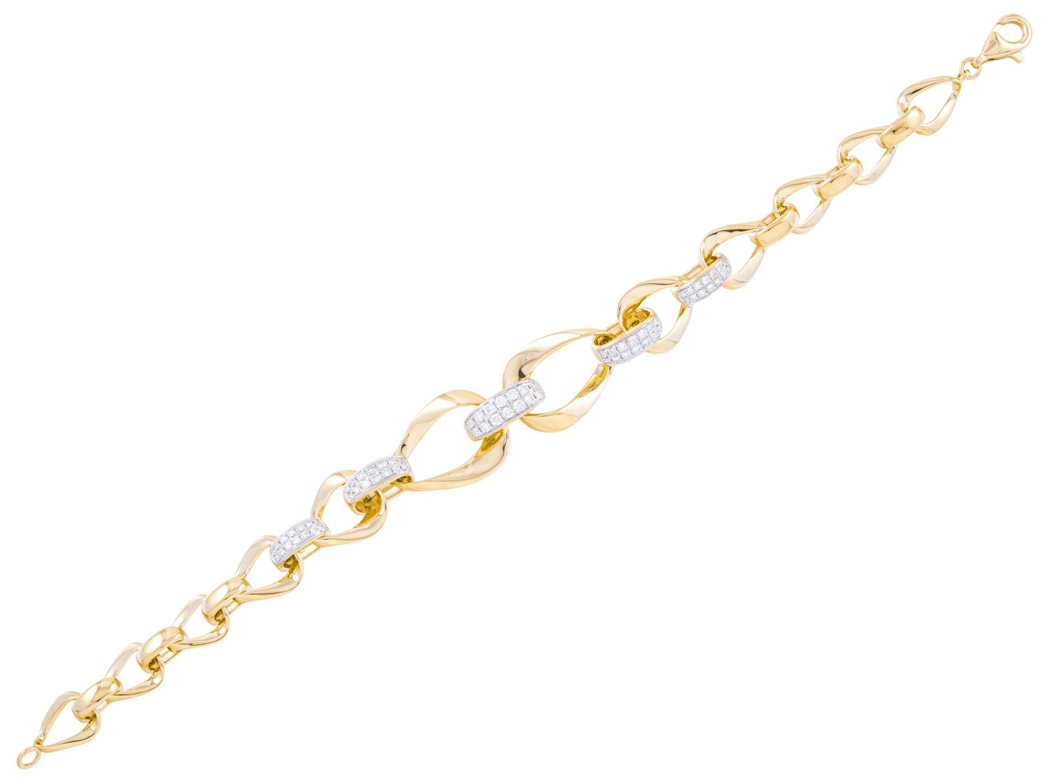 Diamond Bracelet - 14 KT Yellow Gold