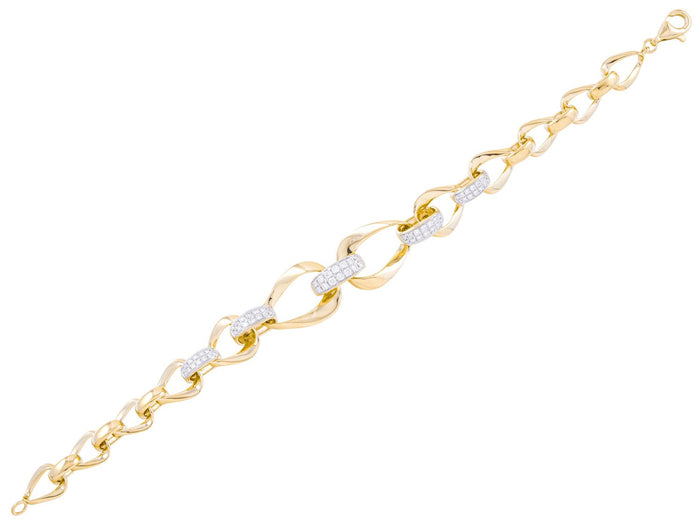 Diamond Bracelet - 14 KT Yellow Gold