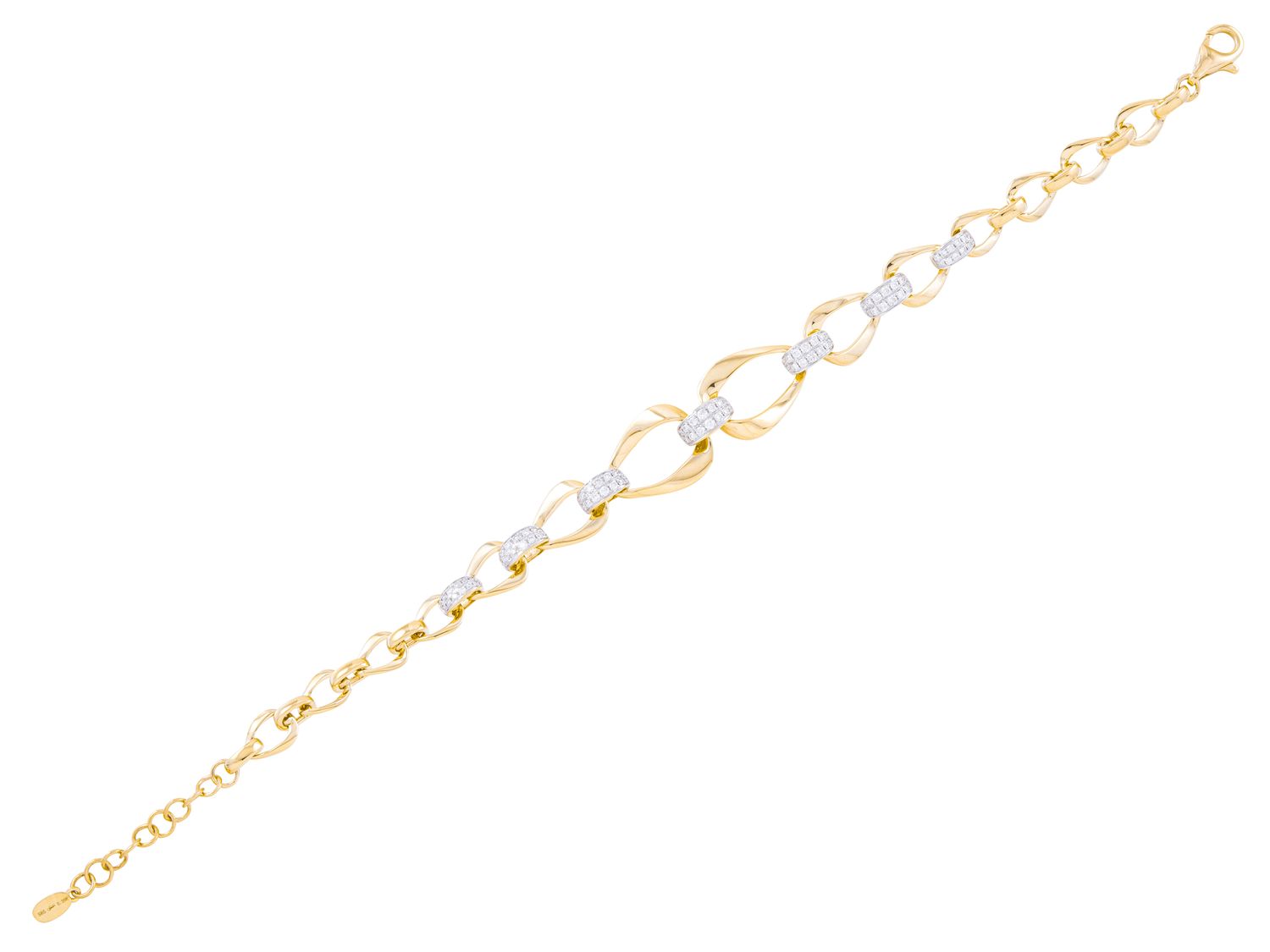 Diamond Bracelet - 14 KT Yellow Gold
