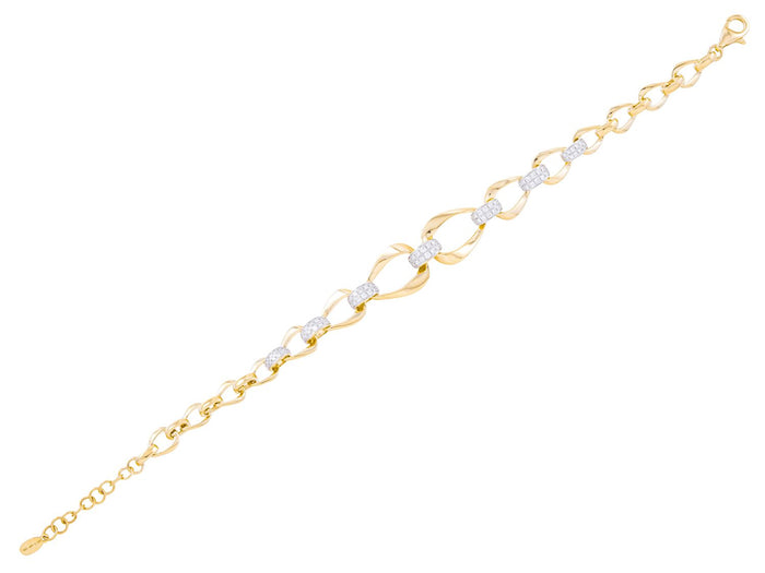 Diamond Bracelet - 14 KT Yellow Gold