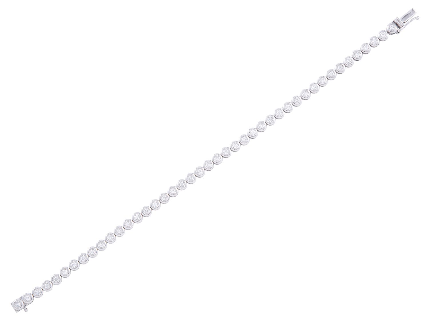 Diamond Bracelet - 14 KT White Gold