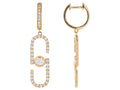 Diamond Earrings - 14 KT Yellow Gold