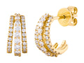 Diamond Earrings - 14 KT Yellow Gold