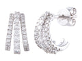 Diamond Earrings - 14 KT White Gold